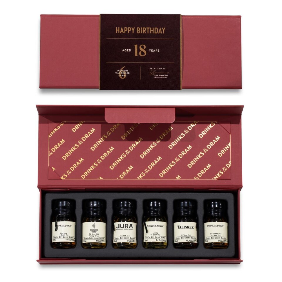 image 1 of 18 Year Old Whisky 6 Dram Tasting Set | Clear