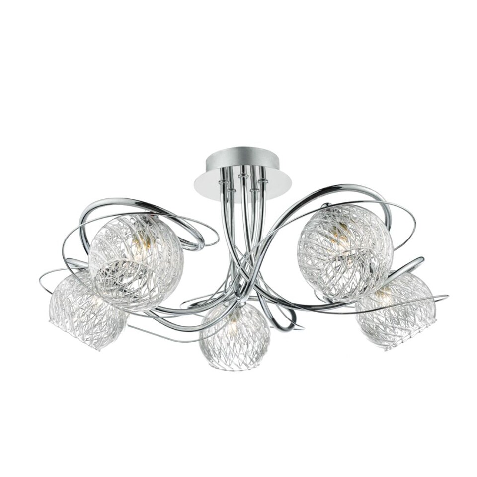 image 1 of Neso 5 Light Polished Chrome Semi Flush Light