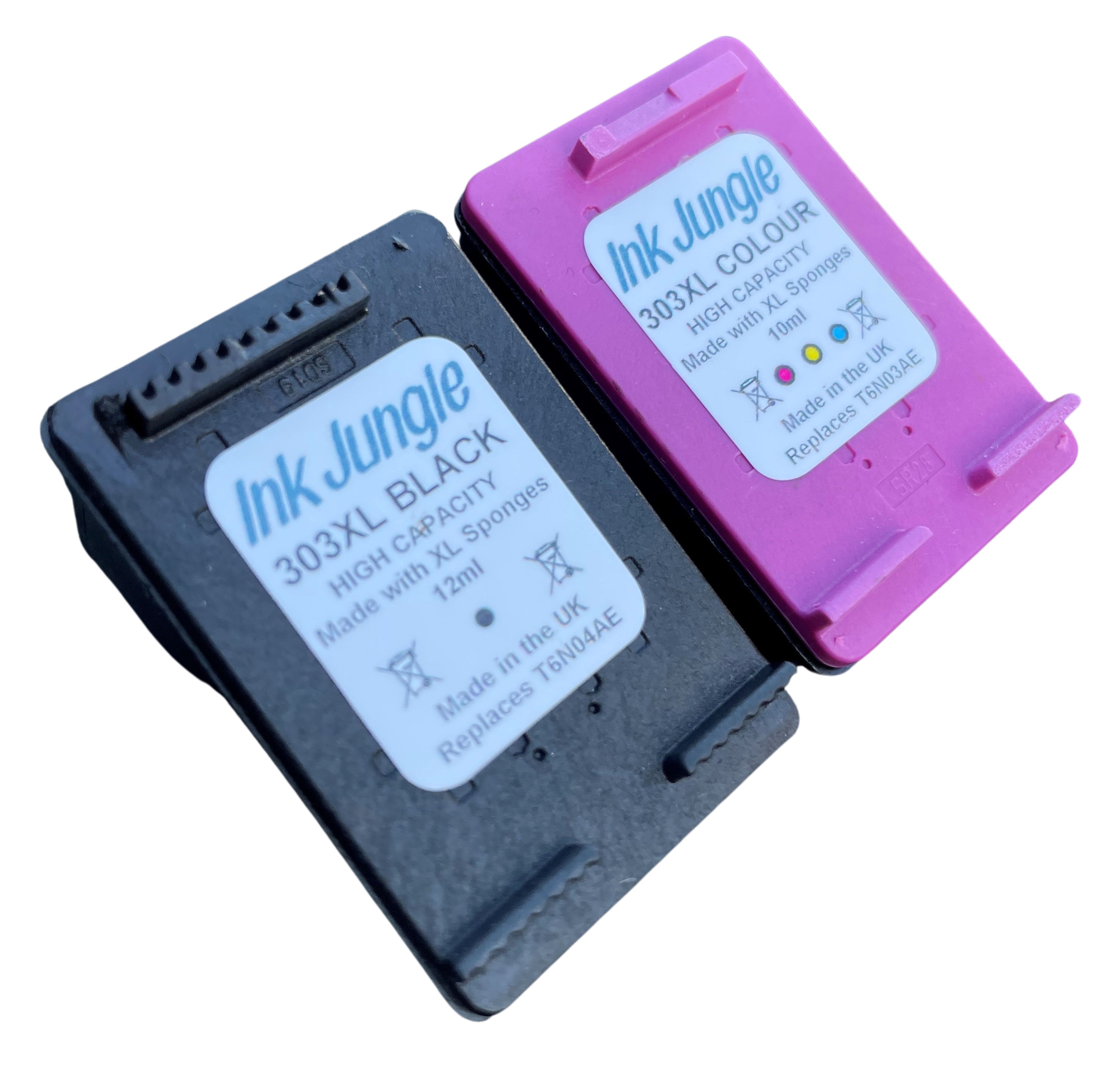 Ink Jungle 303XL Black & Colour Refilled Ink Cartridge - Replaces HP ...