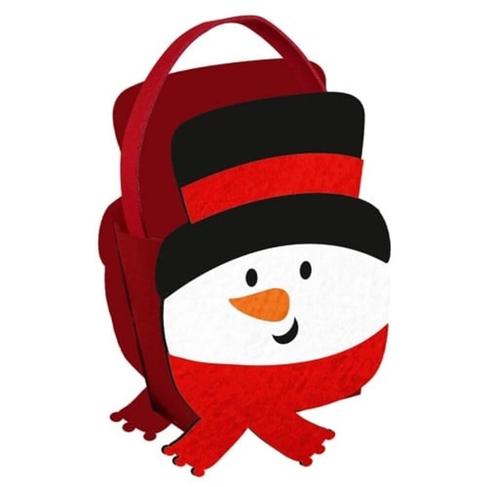 Snowman Head Christmas Felt Bag 34cm