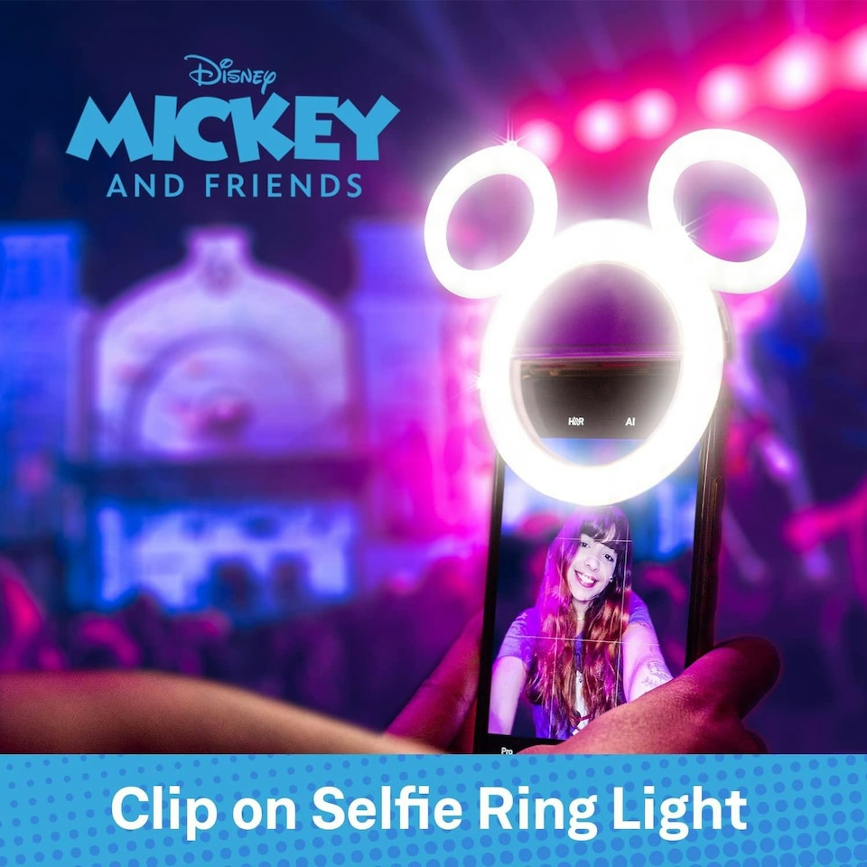 image 1 of Disney Mickey Mouse Clip On Selfie Ring Light