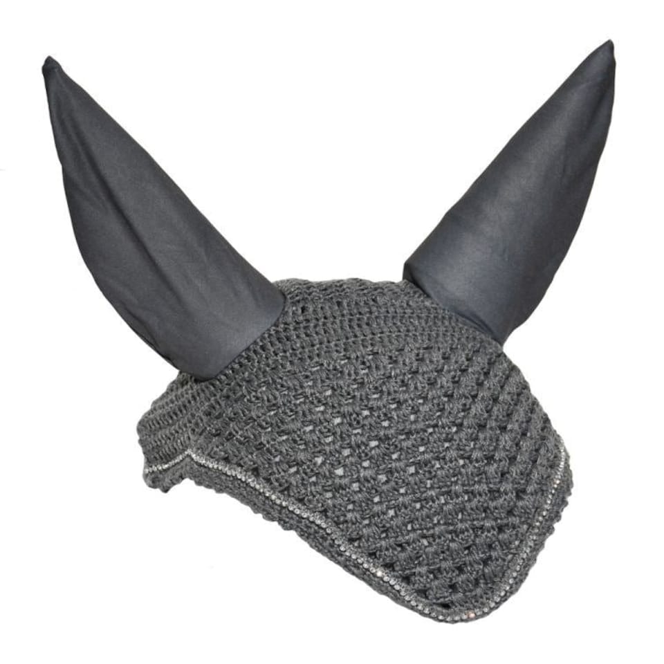 image 1 of Rhinegold Diamante Fly Hood/Noise Muffler Blue | Size: Pony
Colour: Ink Blue