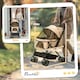 image 7 of PawHut Pet Stroller Dog Foldable Travel Carriage with Reversible Handle, Brown