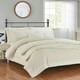 image 10 of Richmond Polycotton Luxury Duvet Cover Set With Pillowcase Cream | Super King
