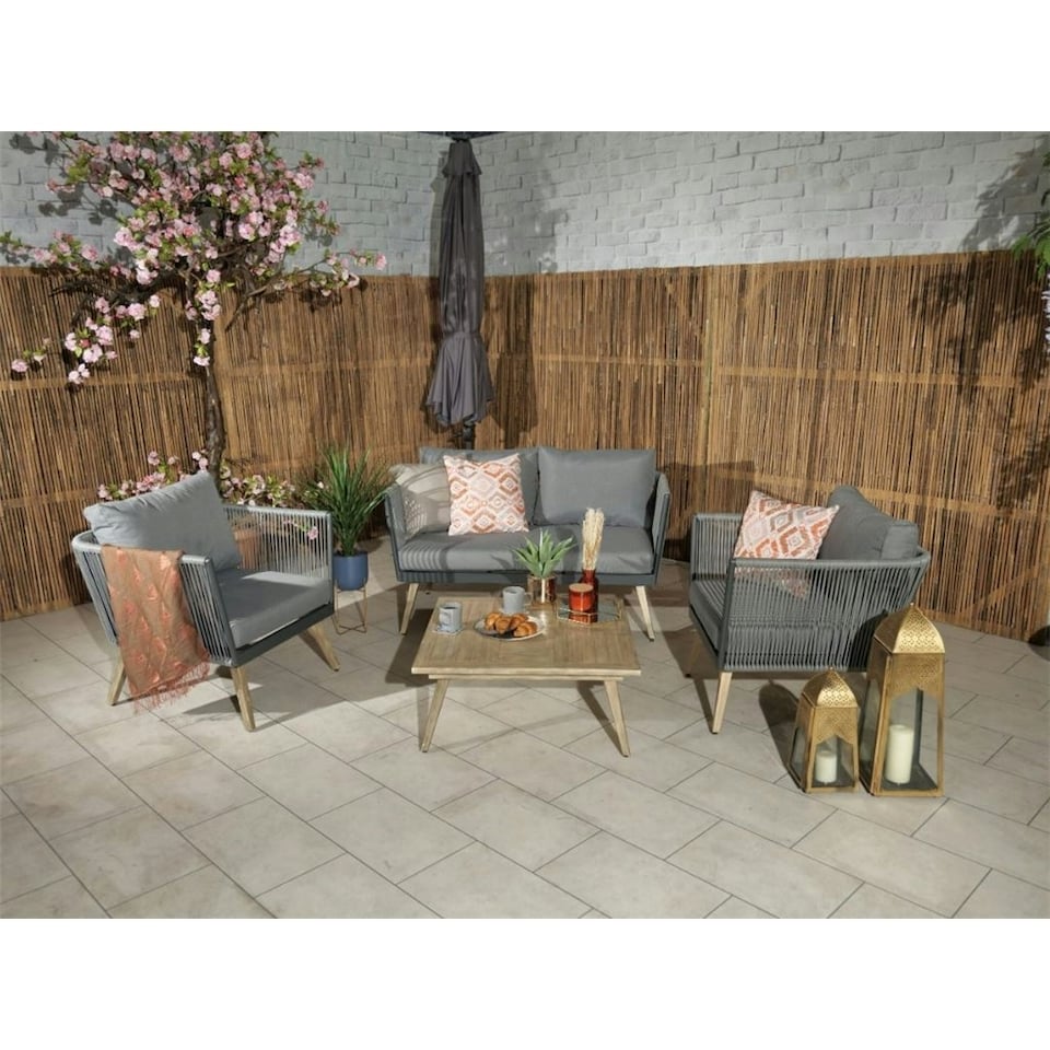 image 1 of 4 Seater Lounging Coffee Garden Furniture Set Including Cushions