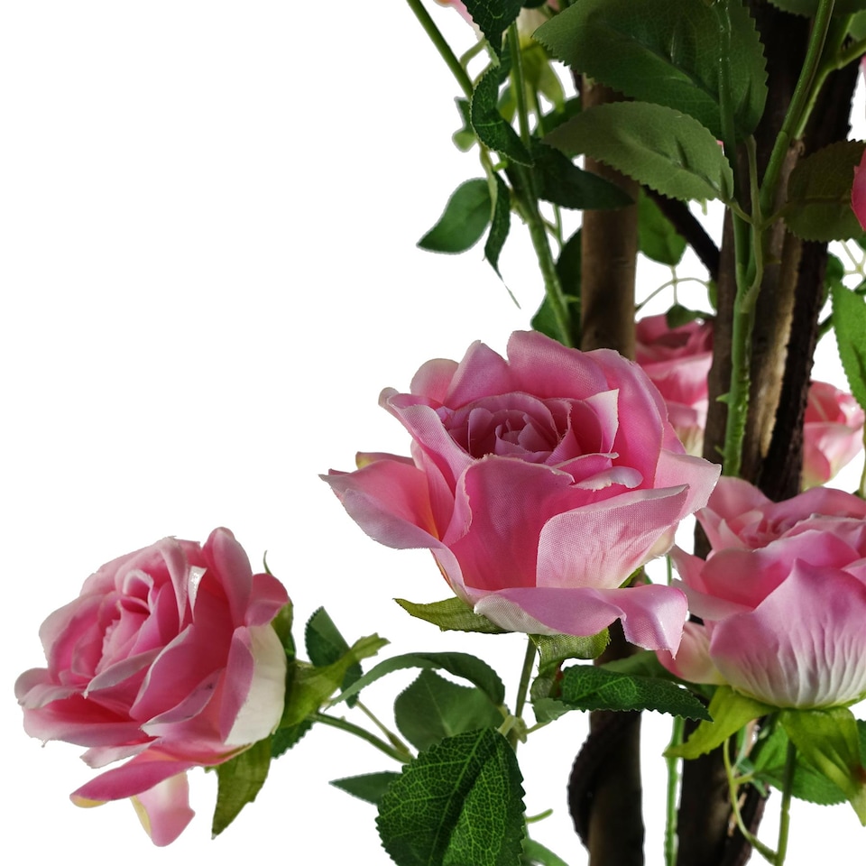 image 1 of Artificial 105cm Artificial Pink Rose Tree
