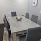 image 3 of Modern Dining Table Set With 6 Grey Chairs Dining Room Furniture Set | Grey | One Size | 7