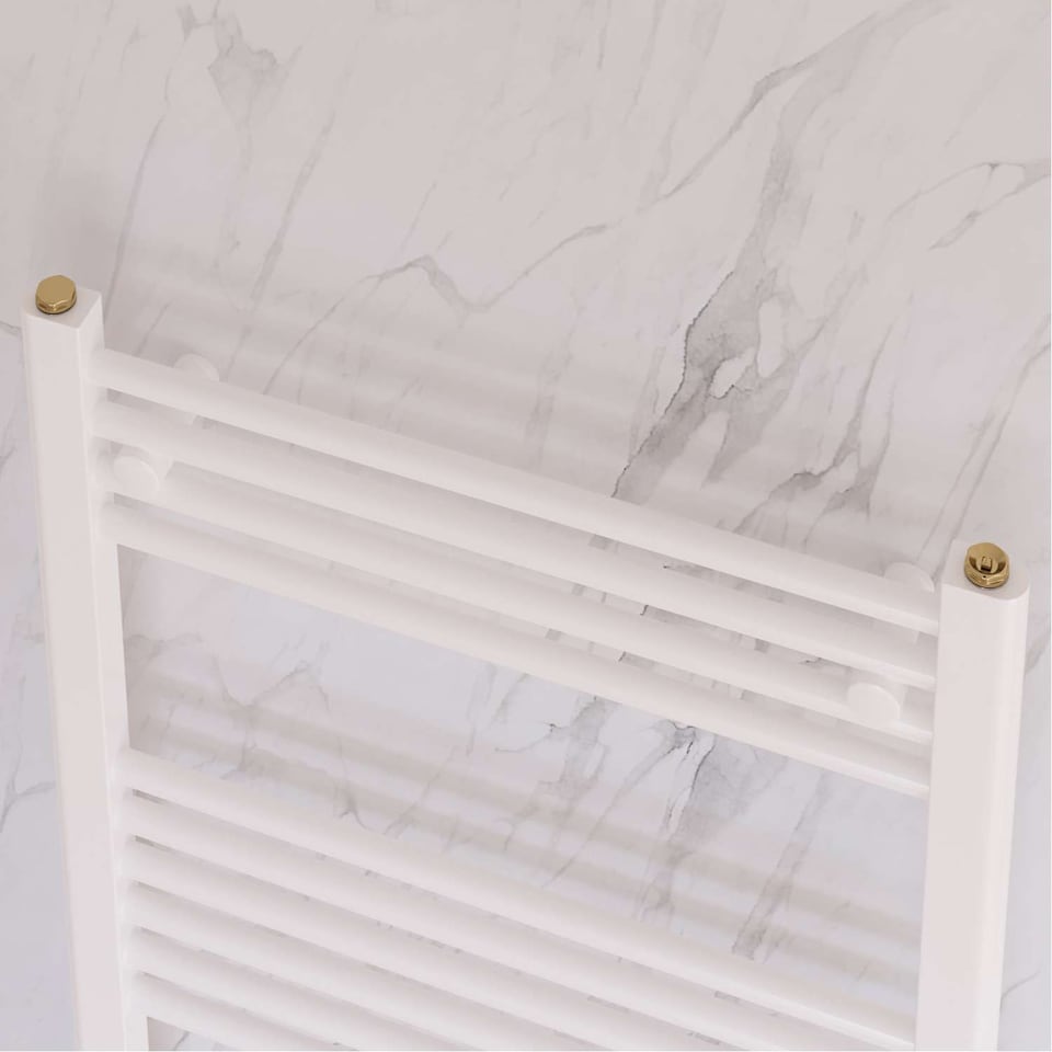 image 1 of Signature Wooden Head - Polished Brass Thermostatic Radiator Valve & Installation Kit Angled 15mm
