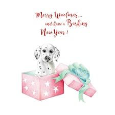 Deckled Edge Merry Woofmas Christmas Card - Multicoloured - One Size