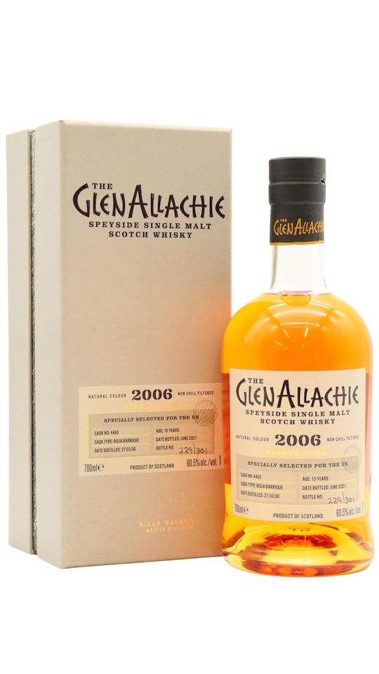 GlenAllachie - Speyside Single Rioja Cask No. 4465 2006 15 year old Whisky