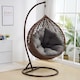 image 2 of Living and Home Swing Hanging Chair Seat Cushion, Grey | Grey