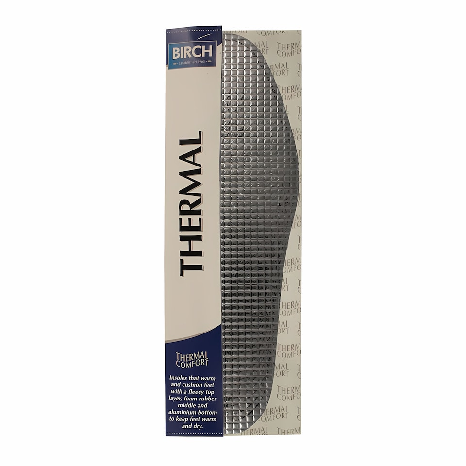 image 1 of BIRCH Thermal Insoles One Size - Trim to Fit for Cold Weather Boots | Silver