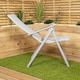 image 4 of Set of 2 Outdoor Garden Patio Multi Position Reclining Folding Chair in Grey
