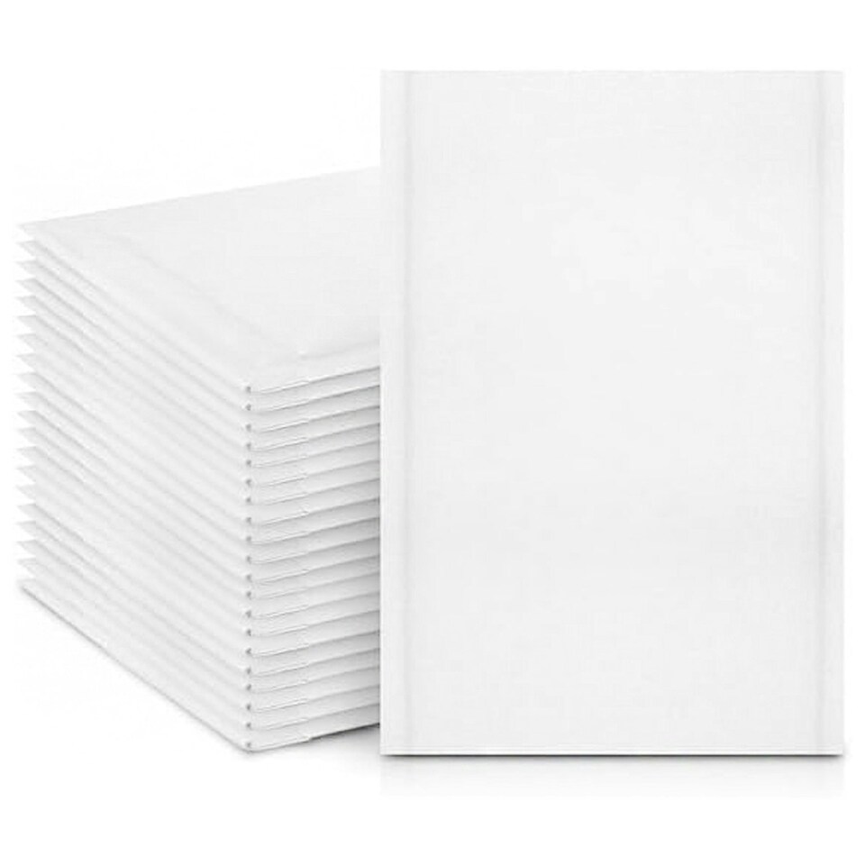 image 1 of 200 x Size DVD (170x215mm) White Padded Bubble Lined Secure Self Sealing Peel & Seal Mailing Postal Envelopes White | One Size