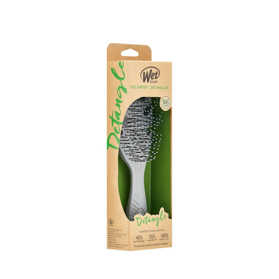 image 1 of WetBrush Go Green Detangler Hairbrush, Grey, Plant Based
