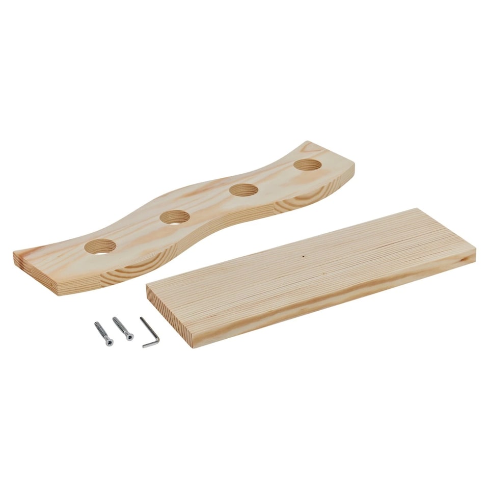 image 1 of 4 Bottle Wooden Wine Rack Free Standing Insert Kitchen Countertop Storage Holder