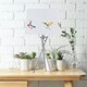 image 4 of First Choice Lighting Set of 2 Hummingbird Chrome Tripod Table Lamps with Linen Bird Print Shades Chrome | Multi