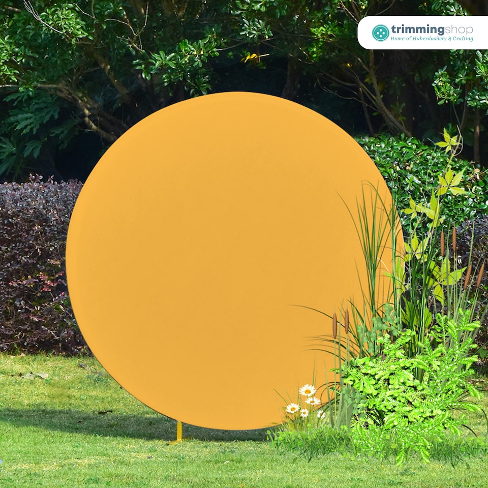 image 1 of 160GSM Gold Round Arch Backdrop Cover - 220cm