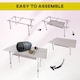 image 3 of Outsunny Portable Roll-up Aluminium Folding Picnic Table Outdoor BBQ Party
