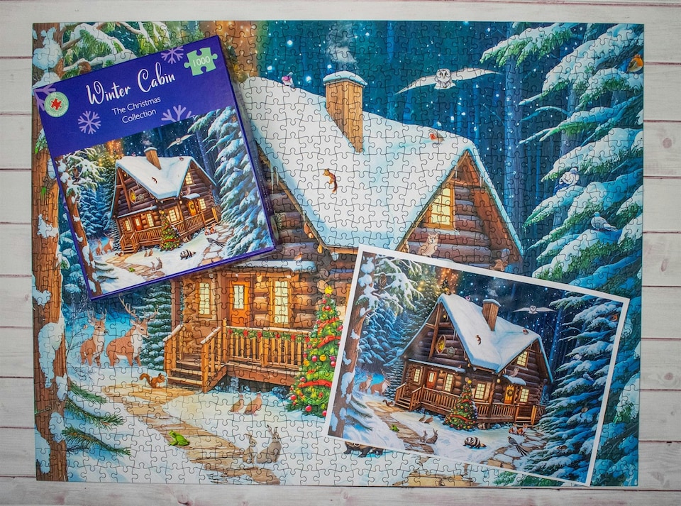 image 1 of Winter Cabin 1000 Piece Jigsaw Puzzle