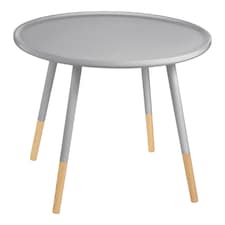 Interiors by Premier Versatile Grey Round Side Table, Durable And Sturdy Wooden Side Table, Contemporary Top Couch Side Table