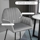 image 3 of HOMCOM Modern Accent Chair Velvet-Feel Upholstered Lounge Armchair Grey