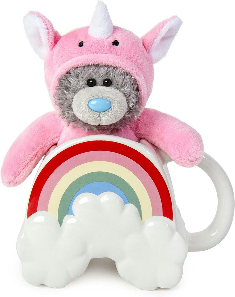 image 1 of Me To You Bear Rainbow Shaped Mug & Unicorn Plush Gift Set