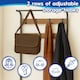 image 3 of Harbour Housewares Curved Steel Coat Rack with Shoe Storage Bench - Coat Rack Coat Stand Hat Hook Clothing Rail Shoe Rack Hall Storage S