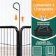 image 4 of Yaheetech 16 Metal Dog Playpen Panels, 80 × 80 cm Black