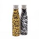 image 1 of BUILT Hydration Set with Two 500 ml Double Walled Stainless Steel Water Bottles - Leopard and Zebra Multi | ONE SIZE
