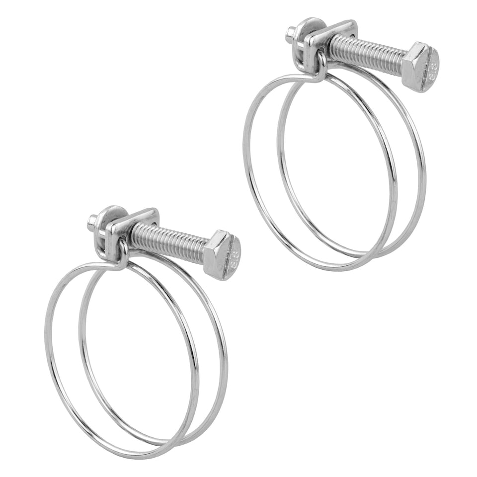 image 1 of KCT Universal 36-40mm Double Wire Clips for Hose Pipe - 2 Pack