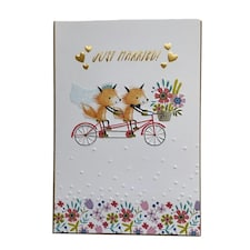 Just Married Cute Wedding Congratulation Card