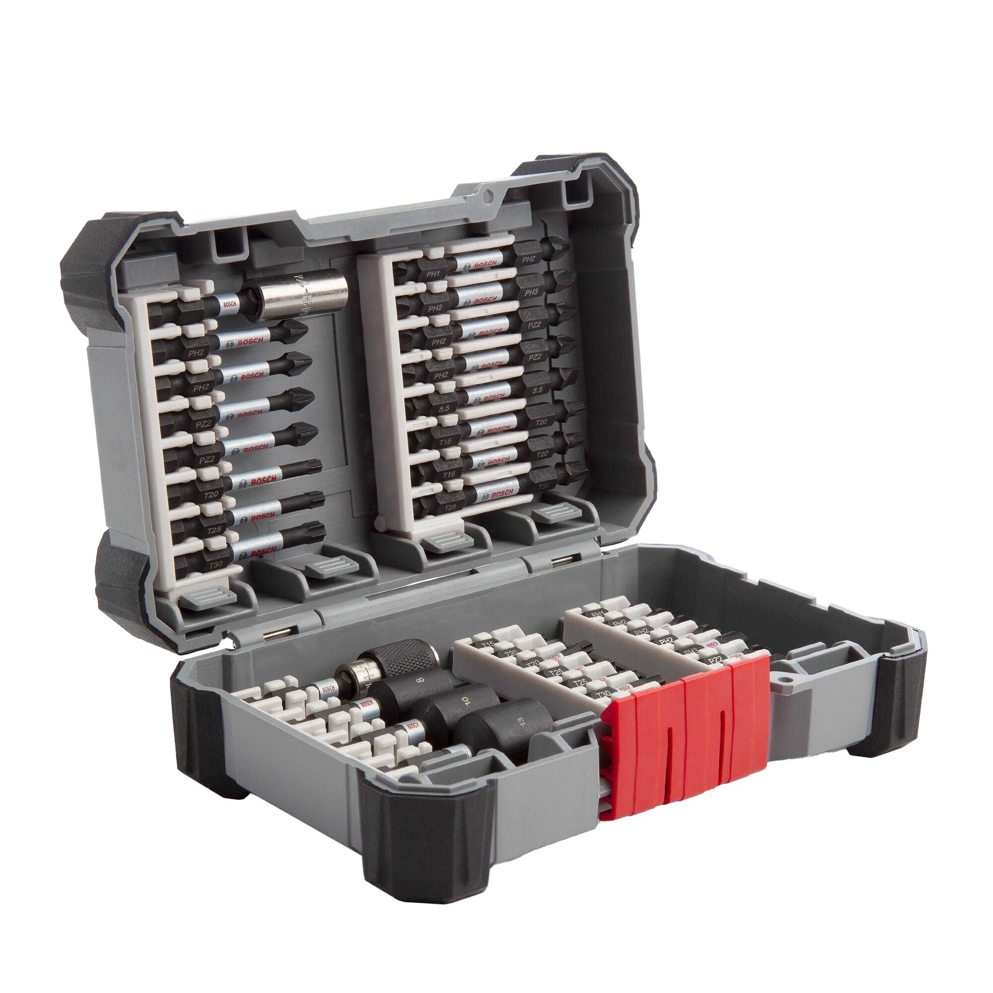 Bosch Impact Screwdriver Bit Set (Pack of 36) Silver Silver One Size 1