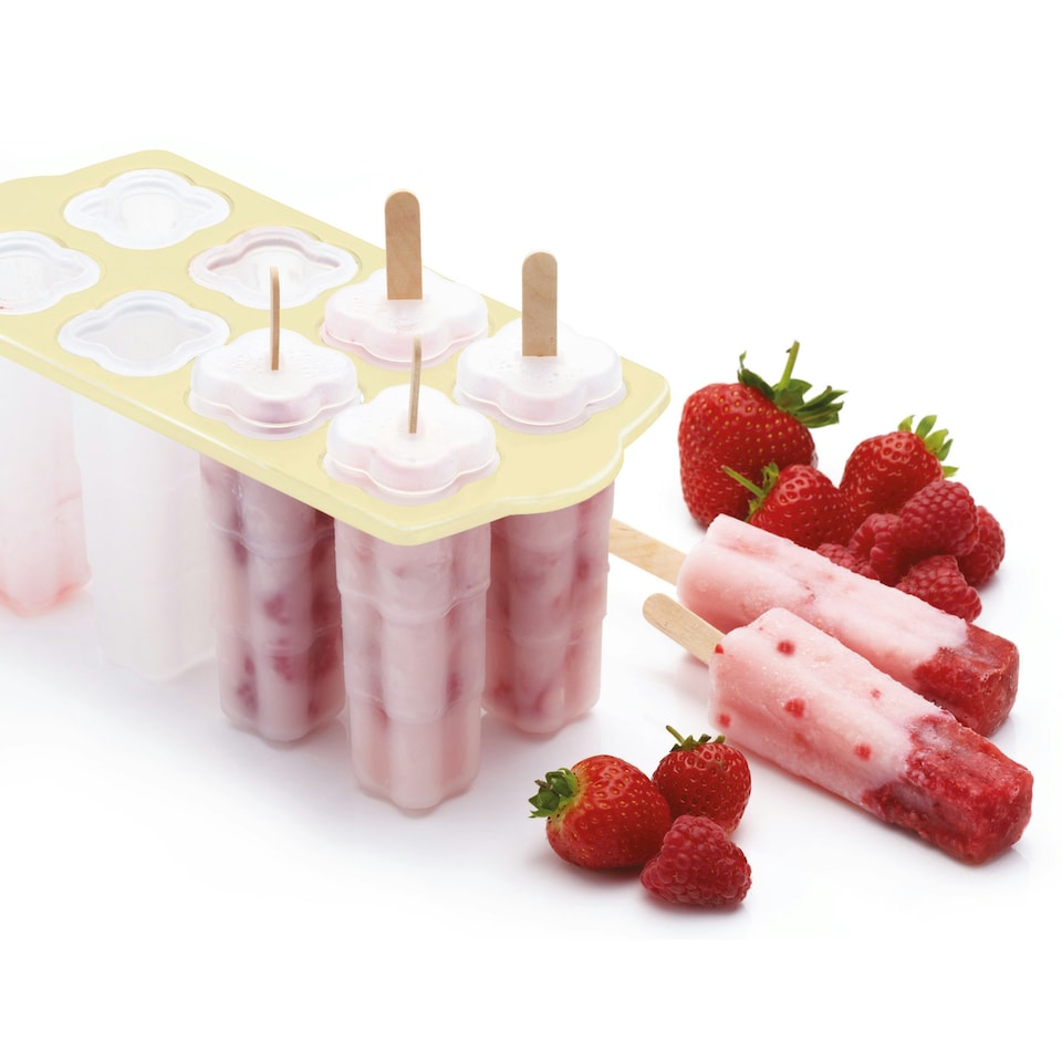 image 1 of KitchenCraft Lolly Makers White Plastic Set of 8 Multi