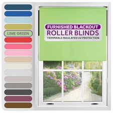 Blackout Roller Blind 75cm Wide x 210cm Long | Green | Lime