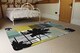 image 3 of Geometric Shape & Leaf Print In Yellow & Green Rug | Multi