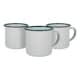 image 1 of Argon Tableware White Enamel Espresso Cups - 130ml - Green - Pack of 6 | Green