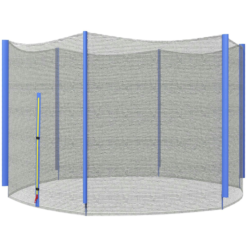 image 1 of SPORTNOW 8ft Trampoline Net Replacement Safety Net with Zipped Door, Blue