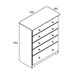 image 6 of Colorado, 5 Drawer Chest White