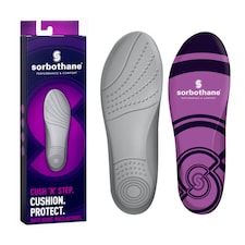 Sorbothane Cush N Step Insoles - Shock-Absorbing Replacement Insoles, Size 5-6.5 UK, Purple (Pair) | Purple | Purple | 5-6.5 UK