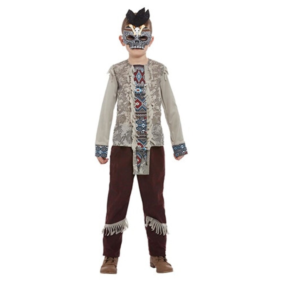 image 1 of Dark Spirit Warrior Fancy Dress Costume Kids Unisex Small - Age 4-6