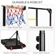 image 7 of SPORTNOW Adjustable Basketball Hoop and Stand w/ Wheels, 1.8-2.1m, Yellow