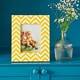 image 3 of Asin Yellow Chevron Patterned Photo Frame