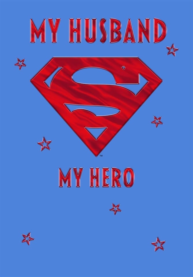 image 1 of Superman Themed Hero Design Husband Birthday Card