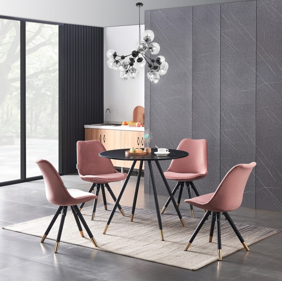 image 1 of Dorchester Lux Dining Table Single | Black