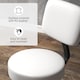 image 4 of HOMCOM Beautician's Swivel Salon Chair with Padded Seat Back 5 Wheels Adjustable Height Salon Hairdressers Tattoo Spa Rolling Cushion Professional 48cm White
