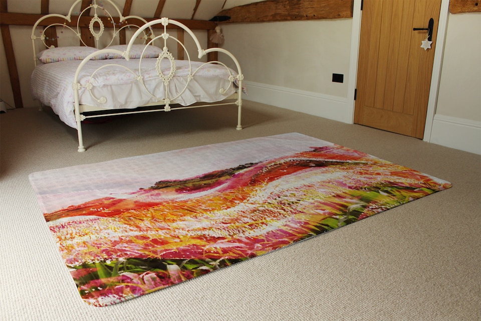 image 1 of Wheat Field Paint Rug | Multi