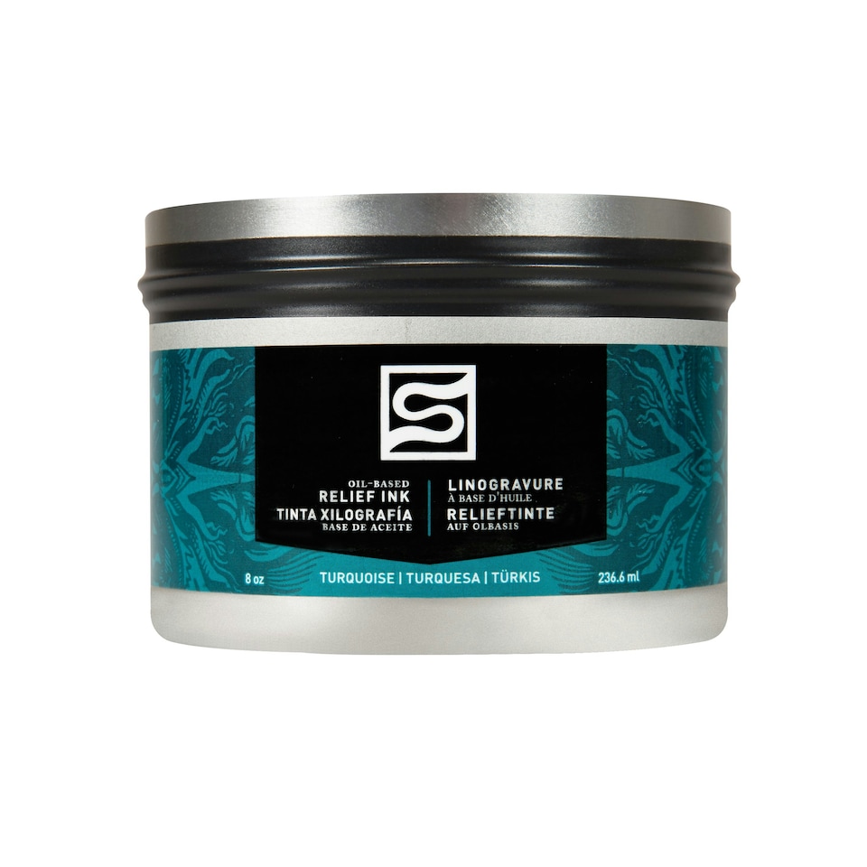 Speedball Oil Relief Ink, Turquoise, 8oz