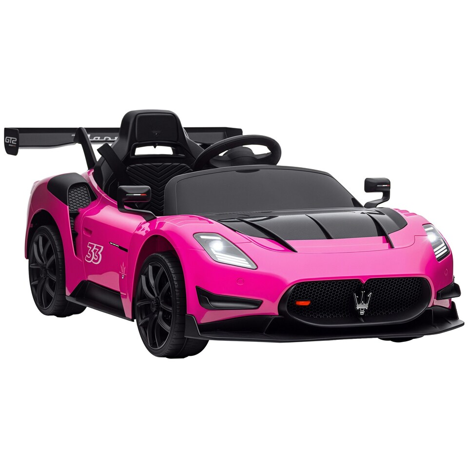 image 1 of AIYAPLAY Maserati GT2 Licensed 12V Electric Ride on Car w/ Remote, Pink