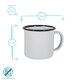 image 3 of Argon Tableware White Enamel Espresso Cups - 130ml - Black - Pack of 6 | Black | Black
